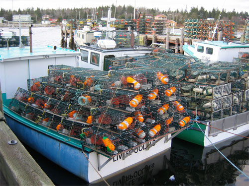 Lobster fishermen ready their boats for the start of the season