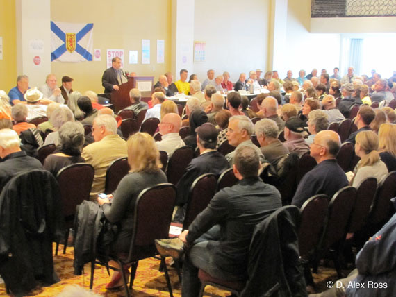 Aquaculture Reform News Conference - Ray Plourde addressing the group